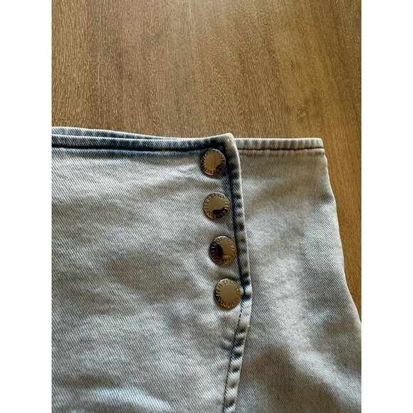Retrofete Kayden Micro Mini Denim Skirt in Vivid Light Wash Size 28 - Picture 4 of 10